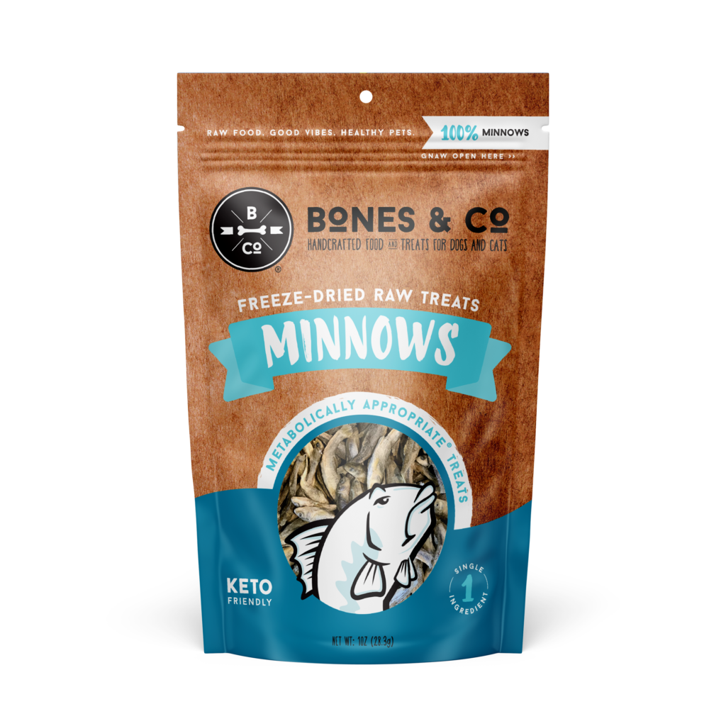 Bones Co Freeze Dried Raw Treats for Cats Dogs 1oz Minnows Cali Pets